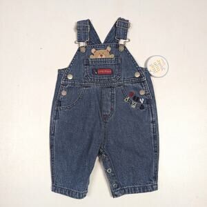 Vtg Y2K Carter's Teddy Bear Overalls Baby 3m Classic